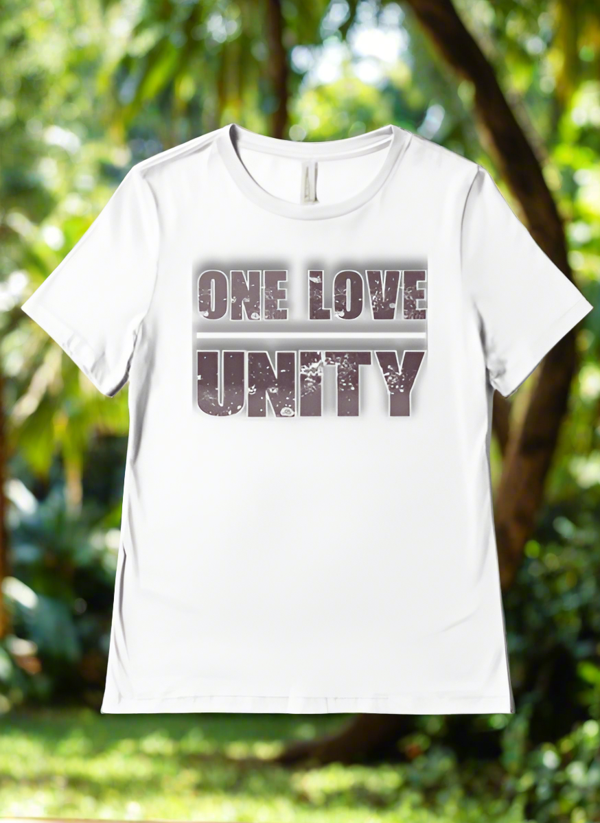 One Love 🟰 Unity - Premium T-Shirt from Litty Slumz - Just $25! Shop Now & Pay Later; Only Available For Clothing Apparels.