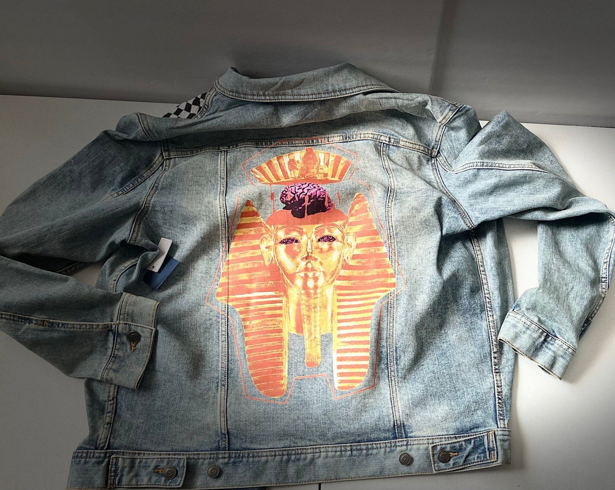 Pharaoh Custom Jean Jacket - Premium Jean Jacket from Litty Slumz - Just $85! Shop now at Litty Slumz